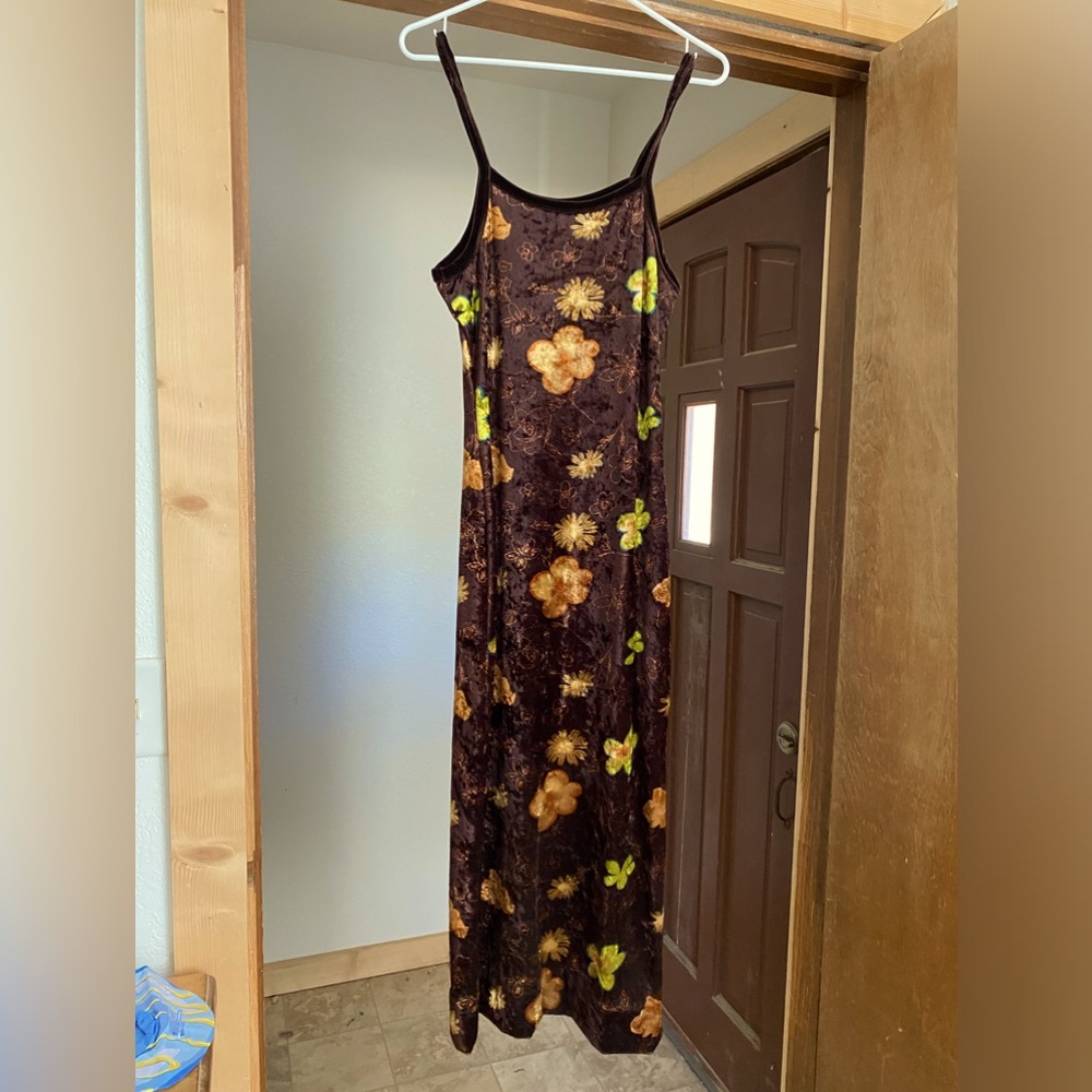 Long beautiful dress with flowers